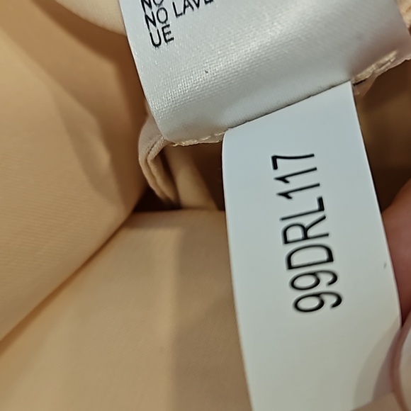 💕TAHARI by ASL💕 Glitter Lace Trim Metallic Ribbon Belted Dress Light Pink 18W - Picture 14 of 14